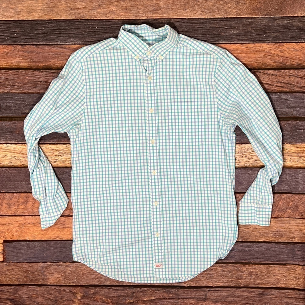 Vineyard Vines Classic Fit Murray Preppy Shirt Plaid Button Down Shirt Small